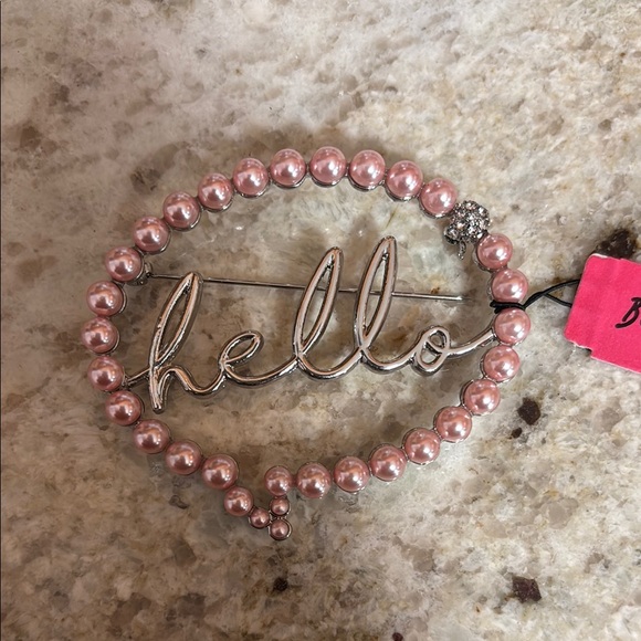 Betsey Johnson Pink Beaded 'Hello' Bracelet - Picture 3 of 8